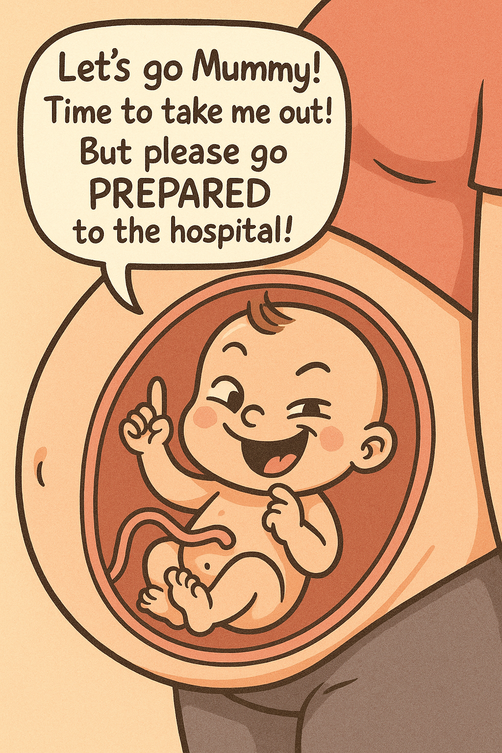 Baby saying Let's go Mummy!